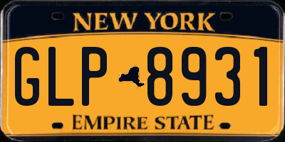 NY license plate GLP8931