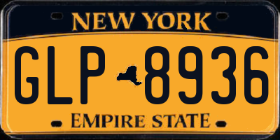 NY license plate GLP8936