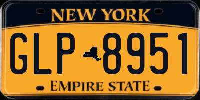 NY license plate GLP8951