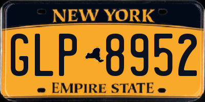 NY license plate GLP8952