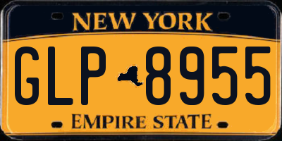 NY license plate GLP8955