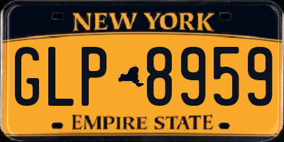 NY license plate GLP8959