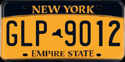 NY license plate GLP9012