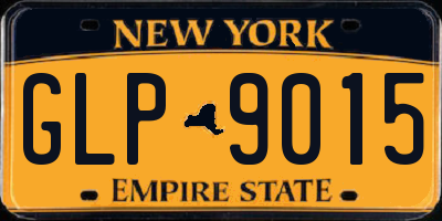 NY license plate GLP9015