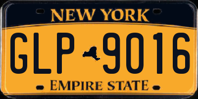 NY license plate GLP9016