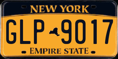 NY license plate GLP9017