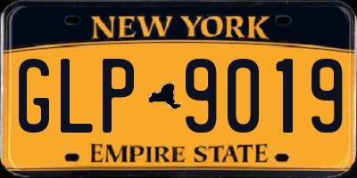 NY license plate GLP9019