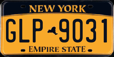 NY license plate GLP9031