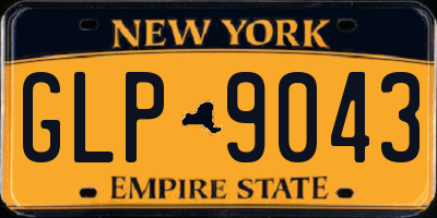 NY license plate GLP9043
