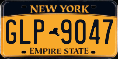 NY license plate GLP9047