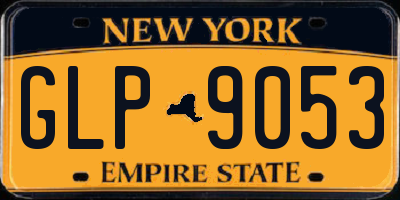 NY license plate GLP9053
