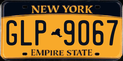 NY license plate GLP9067
