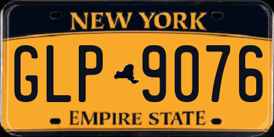 NY license plate GLP9076