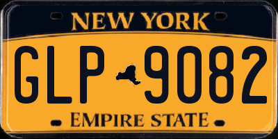 NY license plate GLP9082