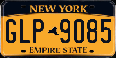NY license plate GLP9085