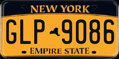 NY license plate GLP9086