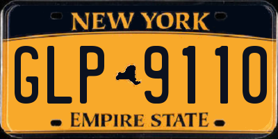 NY license plate GLP9110
