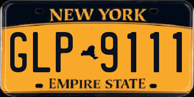 NY license plate GLP9111