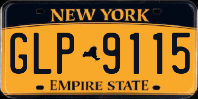 NY license plate GLP9115