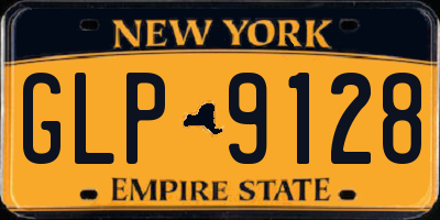 NY license plate GLP9128