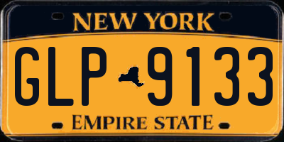 NY license plate GLP9133