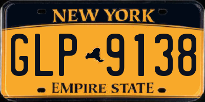 NY license plate GLP9138