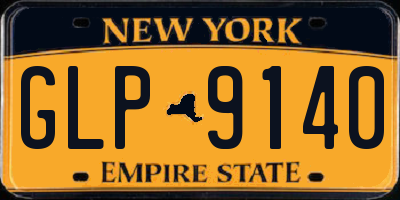 NY license plate GLP9140