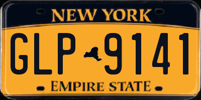NY license plate GLP9141
