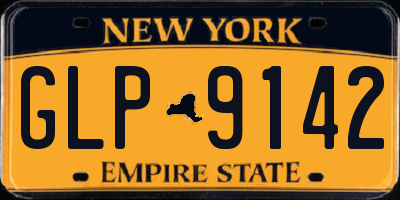 NY license plate GLP9142