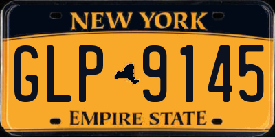NY license plate GLP9145