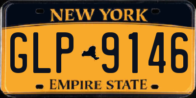 NY license plate GLP9146