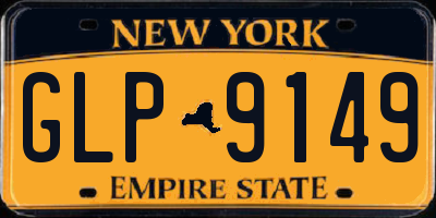 NY license plate GLP9149