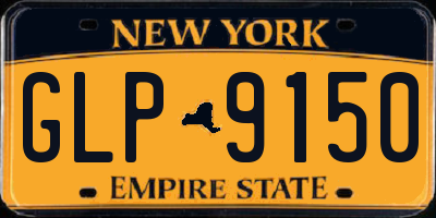 NY license plate GLP9150