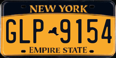 NY license plate GLP9154