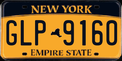NY license plate GLP9160