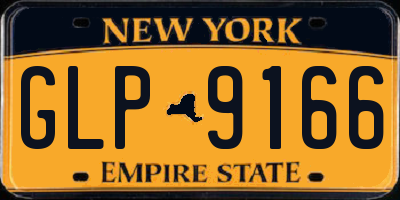 NY license plate GLP9166