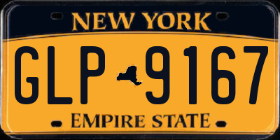 NY license plate GLP9167