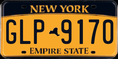 NY license plate GLP9170