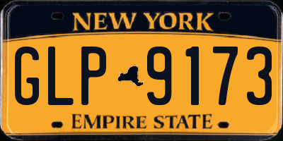 NY license plate GLP9173
