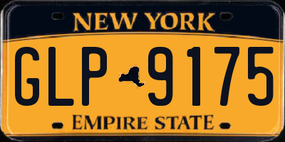 NY license plate GLP9175