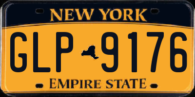 NY license plate GLP9176