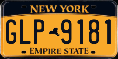 NY license plate GLP9181