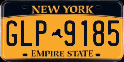 NY license plate GLP9185