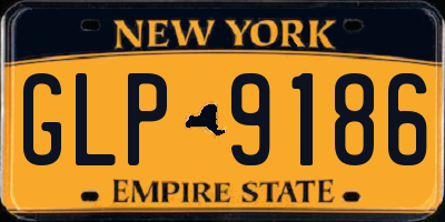 NY license plate GLP9186