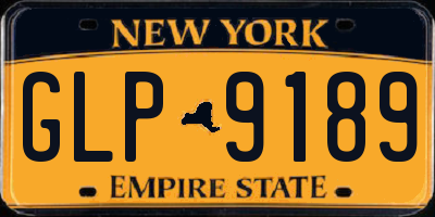 NY license plate GLP9189