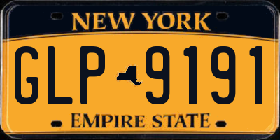 NY license plate GLP9191