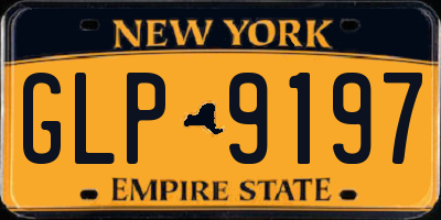 NY license plate GLP9197