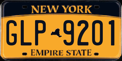 NY license plate GLP9201