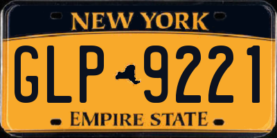 NY license plate GLP9221