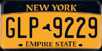NY license plate GLP9229